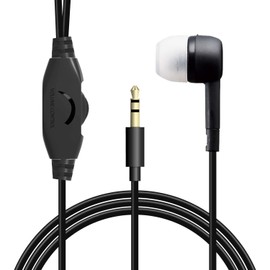 Elecom TV Monaural Headphones, Ear Plugs, 0.4 inch (10 mm) Screwdriver, Black