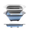 Fglmctsh Collapsible Colander Set, Square Round Triangles Silicone Kitchen Strainer
