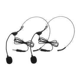 TEHAUX 2pcs Headset Microphone for Speaking Wired Microphone Headset Comfortable Fit Sound Transmission for Smartphones and Computers