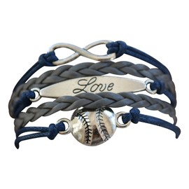 Infinity Collection Softball Charm Bracelet, Baseball Bracelet with Infinity Design, Softball Jewelry & Gifts for Players, Teams, and Women
