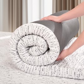 SyMax 3 inch Memory Foam Mattress Topper, Cooling Mattress Topper with Removable Cover, Non-Slip Breathable Bed Topper for Sofa Bed, RV, Camper(3 Inch, King)