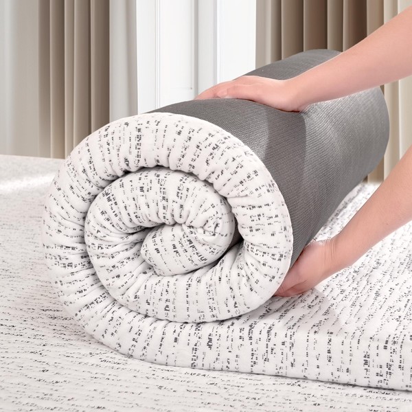 SyMax 3 inch Memory Foam Mattress Topper, Cooling Mattress Topper