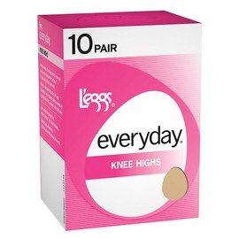 L'Eggs Everyday Knee Highs Rt 10 Pair, Nude, ONESIZE
