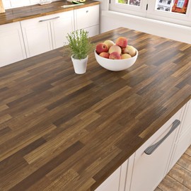 STICKEEP Brown Butcher Block Contact Paper for Countertops Waterproof Vintage Wood Peel and Stick Wallpaper Removable Wood Grain Contact Paper for Kitchen Cabinets Tables Wooden Vinyl Wrap 12" x 315"