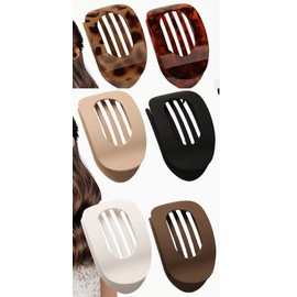 Flat Hair Clips, 6PC Curved Design Hair Clips for Lying, Driving，Strong Hold for Thin Fine Thick hair, Non Slip French Hair Accessories Clips for Girls and Women