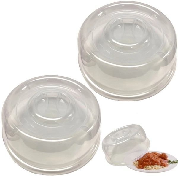 ATB 2 Microwave Plate Covers Colors Plastic Steam Vent Splatter