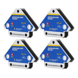 Gjyia 4pcs Triangle Welding Positioner with Magnetic 45° 90° 135° Multi-Angle Max 165lbs Heavy Duty Neodymium Welding Magnets
