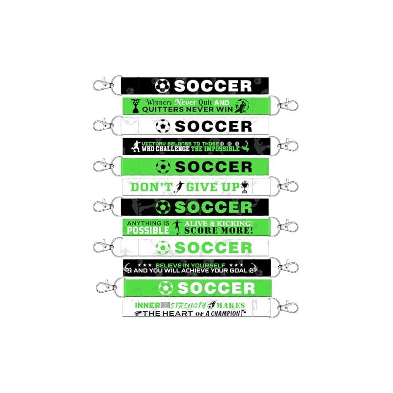 36 Pcs Soccer Keychains with Inspirational Quotes - Team Gifts