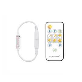 Taikuwu RF 13-Channel LED Dimmer Controller, Wireless, 10 Levels Brightness Control for LED Strips, 5-24 V, Ultra Flat Design with 13 Buttons (TV Cabinet, Bathroom, Kitchen Lighting)