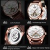RORIOS Men's Automatic Tourbillon Watch Diamond Skeleton Watch Waterproof Mechanical