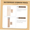 Mikinona 3pcs Eyebrow Pencils Smudge Dual-ended Brow Makeup Deep and
