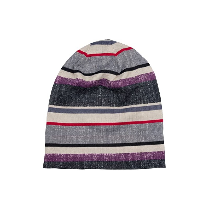 styleBREAKER 04024194 Unisex Fine Knit Beanie Hat with Colourful Striped