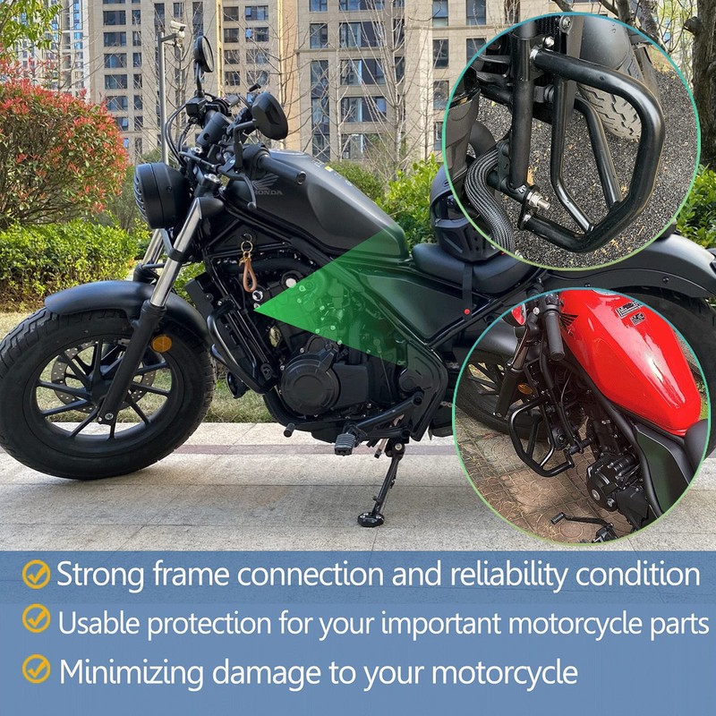 Midimttop Motorcycle Crash Bar Engine Guard Frame Protection Bumper Protector