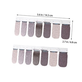 Healeved 9sheets Shiny Nail Art Stickers for Manicure Decoration Gradual Glitter Patterns for Women for Parties and Salon Use -c