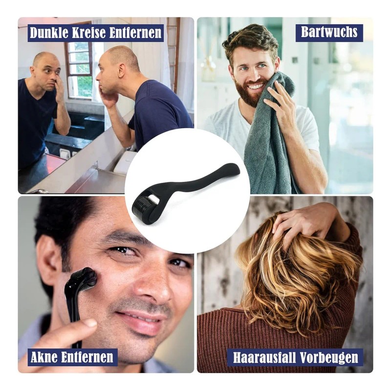 3pzs Rodillo Facial Titanio 0.33mm Para Colágeno