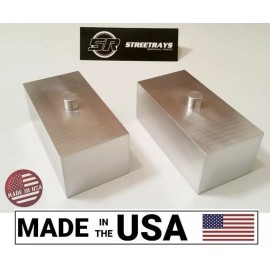 StreetRays [Originals] [SR] 2" Billet Rear Lift Blocks Kit for Nissan Titan / Silverado 2500 3500 HD