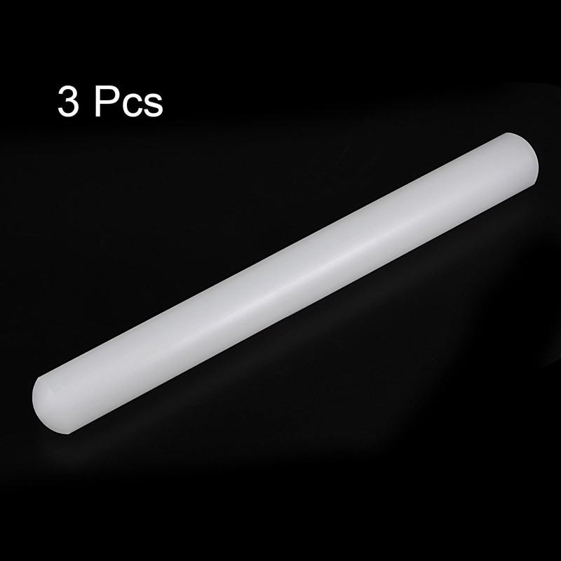 sourcing map 3pcs Fondant Rolling Pin PP 33cm x 3.5cm