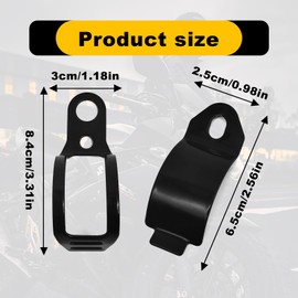 2 pares de soportes de montaje de señal de giro para motocicleta, soportes universales de metal para motocicleta, abrazaderas de soporte de indicador de luz de señal de giro, abrazaderas de