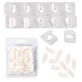 siyuwuro 10PCS Plastic Nail Display Stands with Holes Nail Training Frame with 110Pcs Practice Nail Tips, Spliced Stand for Gel Nail Polish DIY Nail Practice Display Tool, Grey