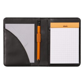Rhodia Rhodiarama 211001C Folder for Notebooks or Notebooks N°11, for DIN A7 (7.4 x 10.5 cm) 9.5 x 12.5 cm, Elegant and Practical, Black, Pack of 1