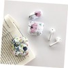 KONTONTY Portable TPU Earphone Case with Flower Pattern Dustproof and