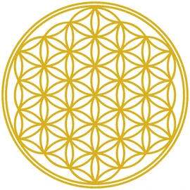 Samunshi® Sticker Flower of Life Window Sticker in 8 Sizes and 25 Colours (20 x 20 cm, Gold)