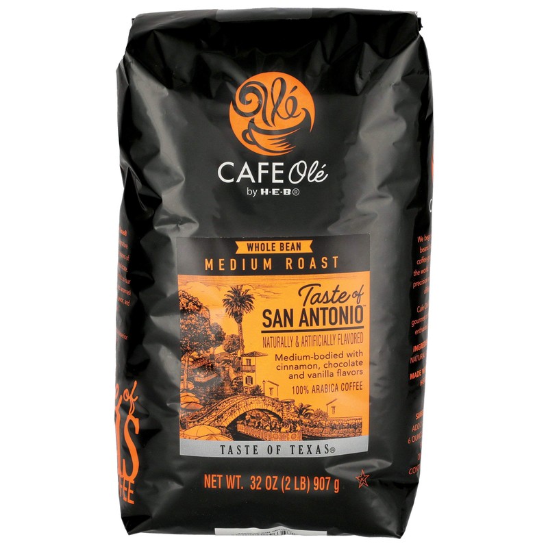 Cafe Ole Taste of San Antonio whole bean coffee 32