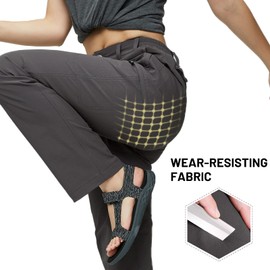 MIER Women's Quick Dry Cargo Pants Lightweight Tactical Hiking Pants with 6 Pockets, Stretchy and Water-Resistant, Graphite Grey, 6