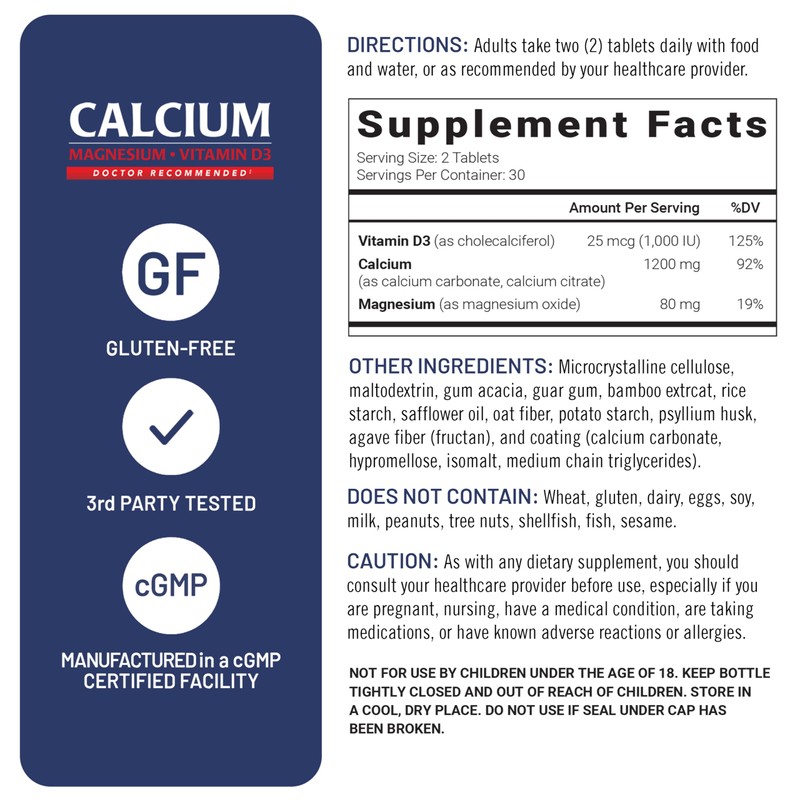 U.S. Doctors' Clinical 1200mg Calcium Citrate & Carbonate Complex with
