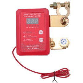 Avutrel 12V 240A Remote Battery Disconnect Switch for Cars Trucks, Boats with LED Voltage Display Kill Switch