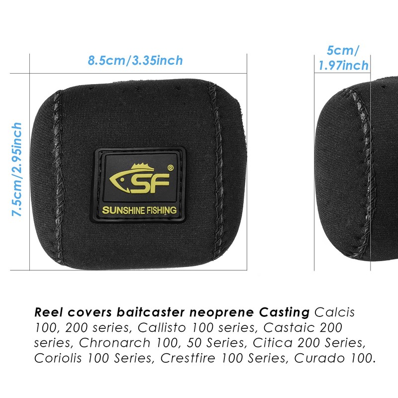 SF Low Profile Baitcaster Reel Covers Neoprene Casting Protective Reel
