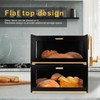 MinBoo Bread Box for Kitchen Counter, Large Bamboo Bread Storage
