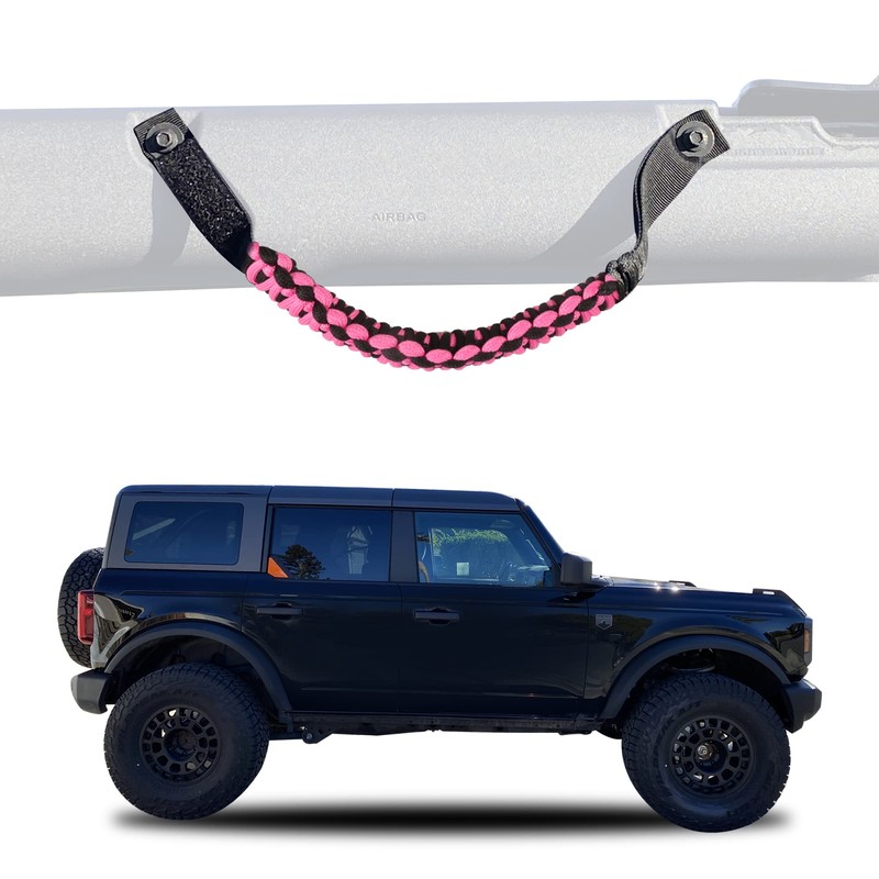 BESTAOO Roll Bar Grab Handles Paracord Grip Handle for Ford