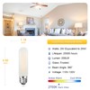 Frosted T10 LED Light Bulbs 25W Equivalent, E26 Base, 2700K