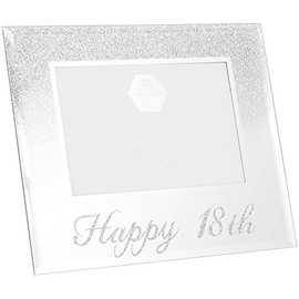 The Leonardo Collection LP41865 Photo Frame | Silver Happy 18th Bday | 1 Piece-4x6 Accessory