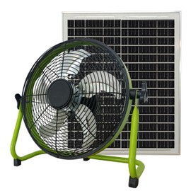 MODANEWPI 14-Inch Portable Floor/Table Fan Rechargeable Fan with Solar Panel & AC Charger Dual Input - Ideal for Indoor (Home & Office) & Outdoor (Camping, Fishing) Use