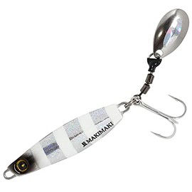 Hayabusa Jack-Eye Bean Makimaki, 0.4 oz (10 g), #5, Silver, Blue Luminous Zebra