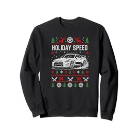 Twin Turbo JDM Car Holiday Speed Ugly Sweater Sweatshirt