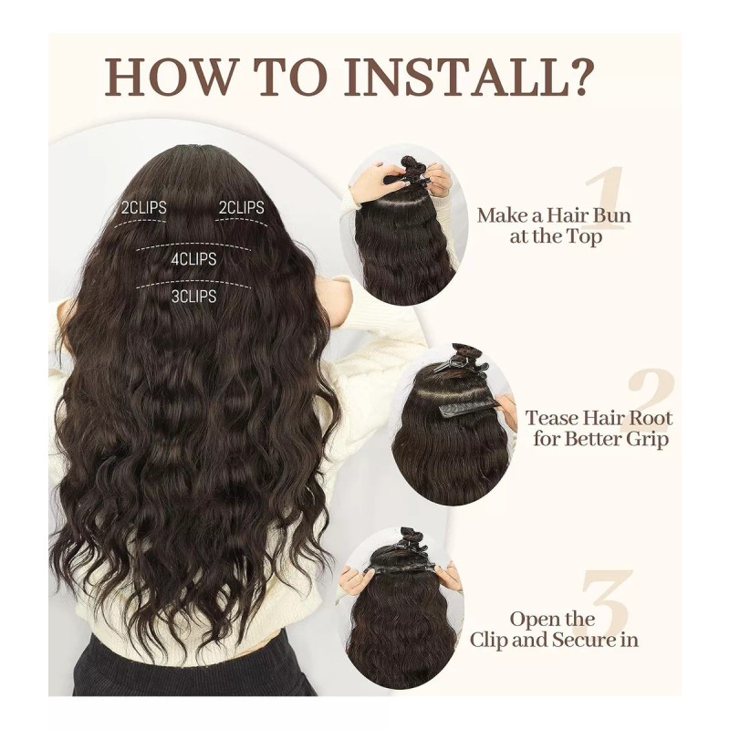 Dreauto Peluca De Pelo Largo Y Rizado Para Mujer 6