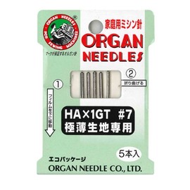 Organ Needles HA x 1GT #7 Household Sewing Needles for Ultra Thin Fabrics