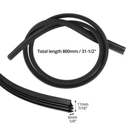 QWORK® Pack of 6 replacement rubber windscreen wipers, 800 mm, universal replacement rubber for cars, buses, vans, trucks, noise-reducing and easy to cut to size