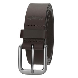 Wrangler Men’s Full Grain Genuine Leather 35mm Thick Casual Belt for Jeans, Pants - Brown, 40