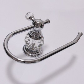 Nokozan Luxury Crystal Series Toilet Paper Holder Wall Mouted, Chrome
