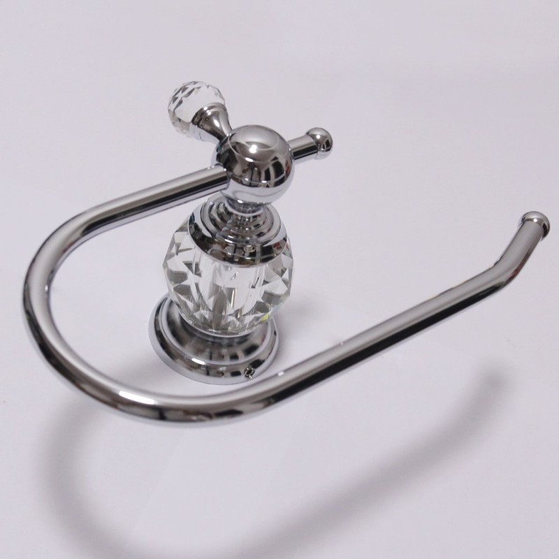 Nokozan Luxury Crystal Series Toilet Paper Holder Wall Mouted, Chrome
