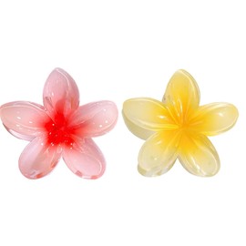 2 Pieces Hair Clips Flower Claw Clips for Women, Ladies Hair Clips, Egg Flower Hair Clips, Large Hair Clips, Non-Slip Flower Hair Clips, Plastic Hair Clips