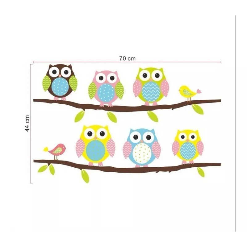 DaraBaby Vinil Decorativo De Búho Para Pared De Niños