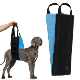 Dog Sling, Oxford Cloth Pet Assist Belt for Dogs Hind Leg Support for Elderly Handicapped Dogs (Blue)