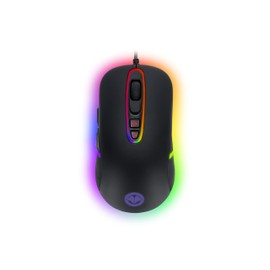 MILLENIUM Gaming Maus in Schwarz mit RGB LED - High Performance USB Gaming Mouse für Hobby-Gamer und eSportler, optisch & funktional ansprechende Gamingmaus, schwarz