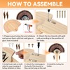 2 Pack Turkey Fan Mount Kit Wooden Wall Mounted Turkey