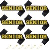 6pcs Black Senior 2026 Sashes with Gold Glitter Printing Letters，2026
